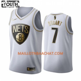 Maillot NBA Brooklyn Nets Kevin Durant 7 Nike 2019-20 Blanc Golden Edition Swingman - Enfant